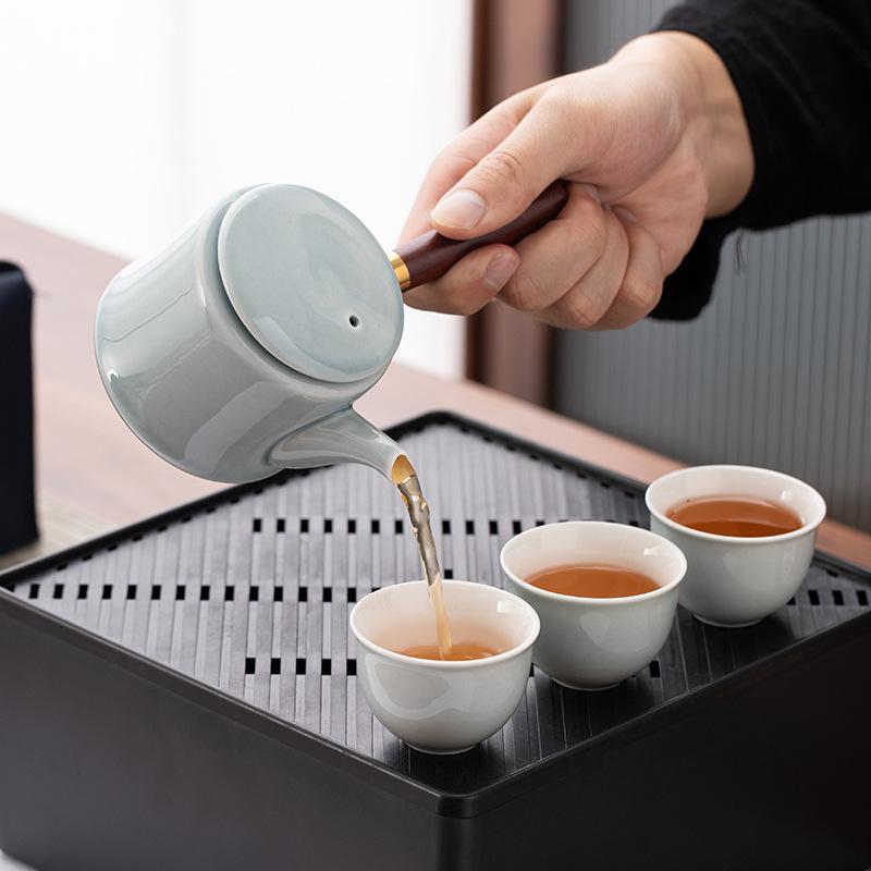 Ceramic Portable Kung Fu Travel Tea Set Business Enterprise Banking Company Annual Meeting Gifts