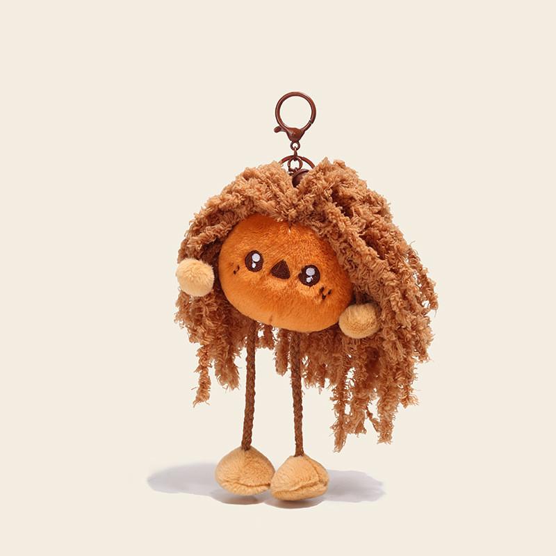 

Adorable Plush Colorful Keychain Featuring Curly Potato Girl Cute Cartoon Style