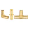 1/2inch Elbow Fittings Tees Connector Heavy Duty Brass Crimp Fittings Elbow Tees Straight Couplings Set Easy To Use