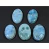 5Pcs Natural Larimar Pectolite Oval Cabochon Loose Gemstone Lot 138cts. C-629