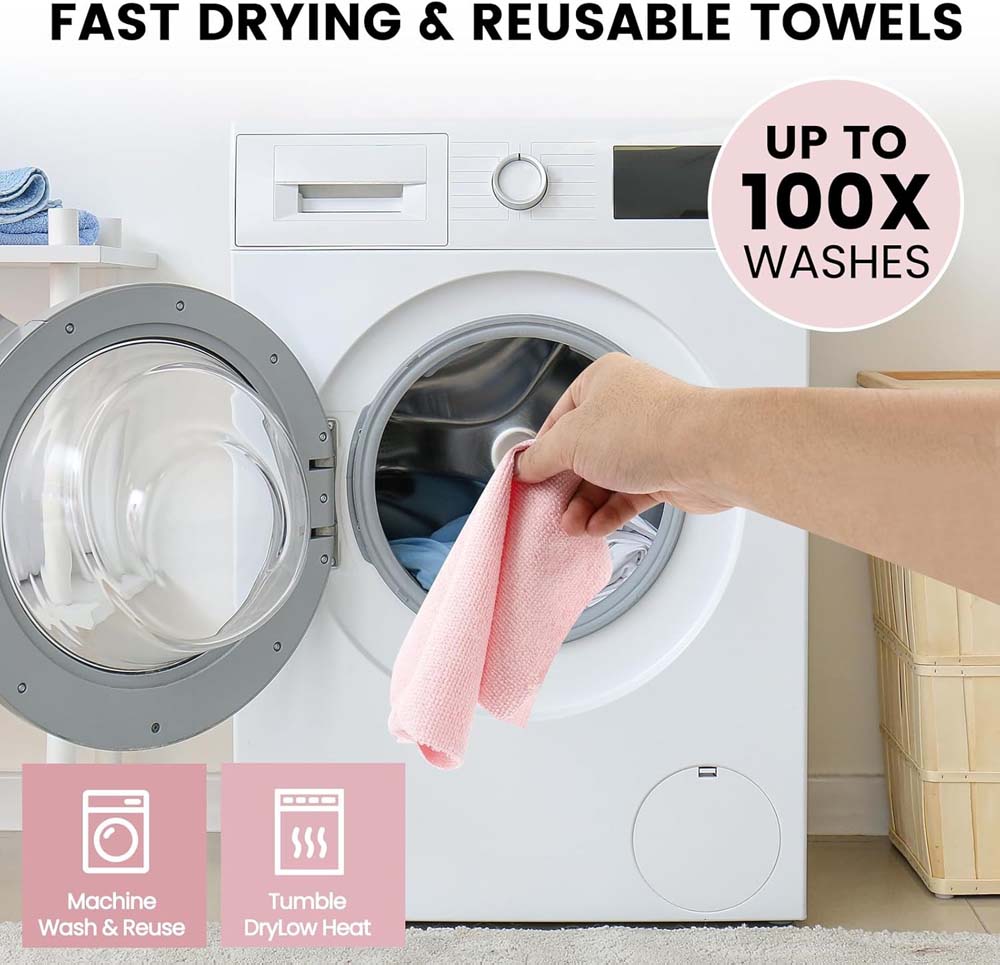 Microfiber Cleaning Cloth Roll, Tear Away Microfiber Kitchen Towels 20Pcs, Reusable Washable Rags, Scratch Free, Ultra Absorbent Dish Rags