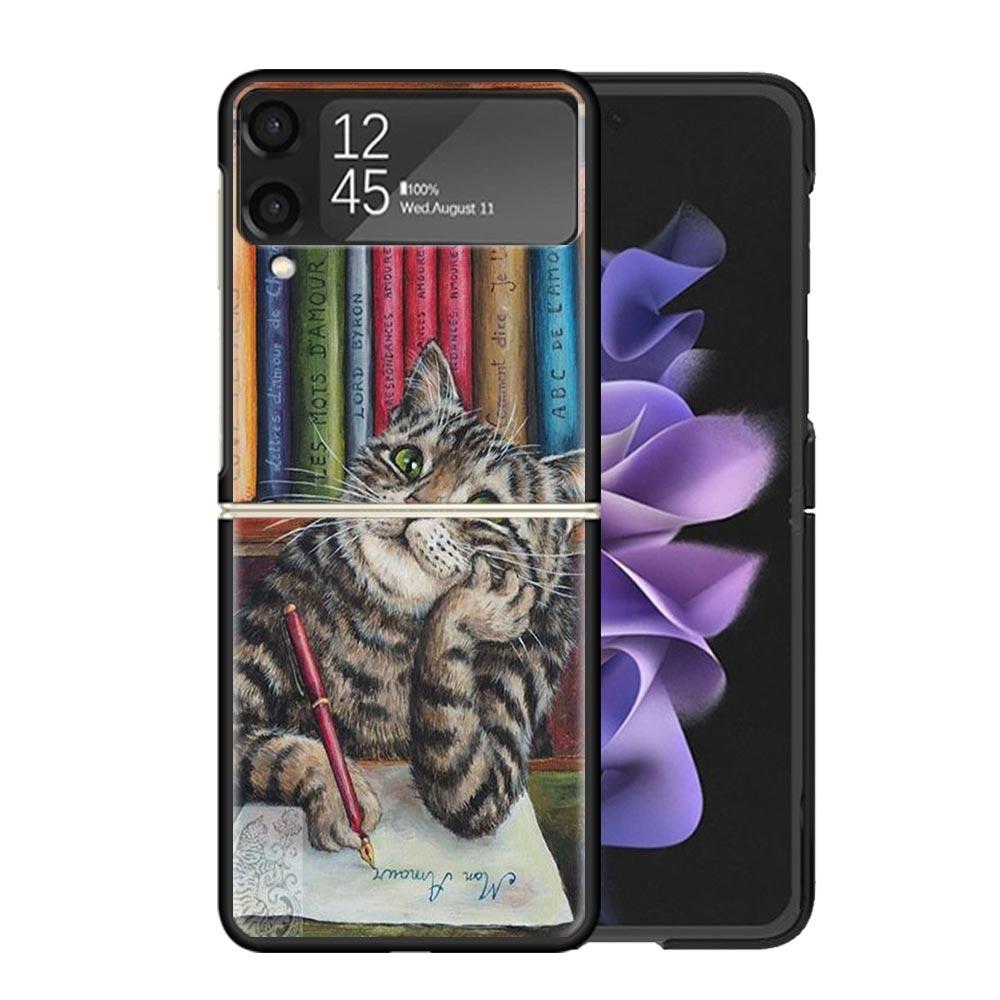 

Cute Cartoon Lucky Cats Clear Phone Case For Samsung Z Flip 7 6 5 4 3 Galaxy ZFlip7 ZFlip6 ZFlip5 ZFlip4 ZFlip3 5G Print Cover Z Samsung Z Flip 4