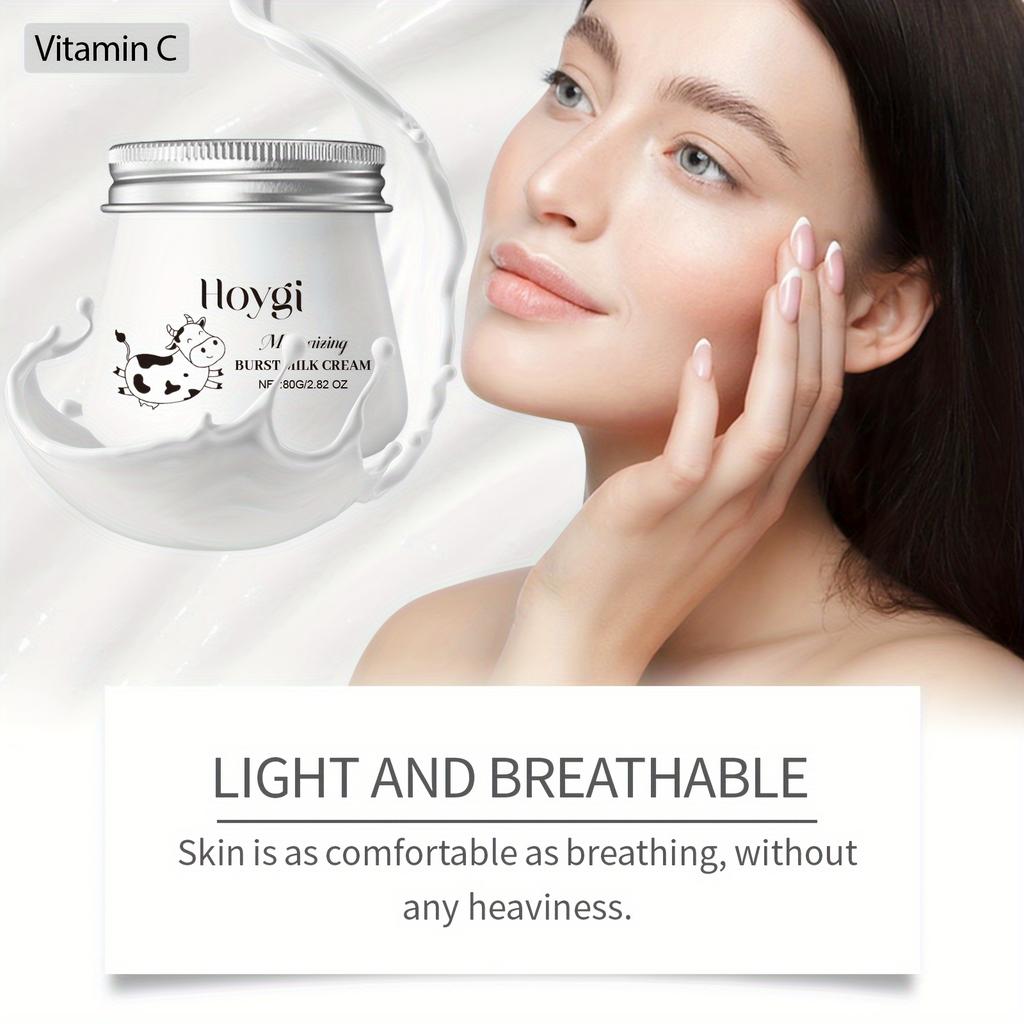 80G Hydrating Moisturizing Milk Cream with Vitamin C, Revitalize Skin Tone and Even Skin Color, Nourishing and Hydrating Concealer Cream