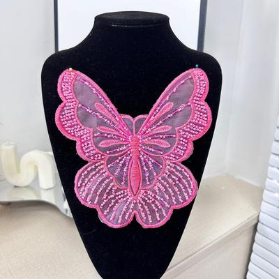 Embroidery 3D Butterfly Lace Patches Multi-layer Sequin Shiny DIY Clothing Accessories 3D Texture Dress Decoration
