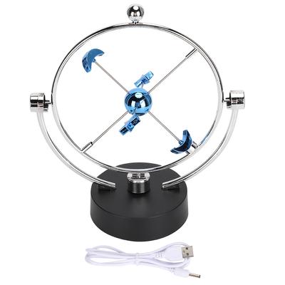 Perpetual Motion Desk Toy Star Moon Planetary System Color USB Battery Desktop Sculpture