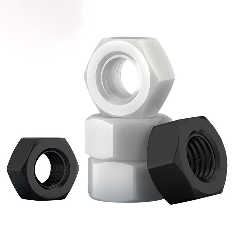 M2 M2.5 M3 M4 M5 M6 M8 M10 M12 M14 M16 M18 M20 Nylon Plastic Hex Hexagon Nuts White Black Nylon Nut Insulation Hexagon Locknut