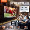 Projector Screen with Stand, 100 inch 16:9 4K 1080 HD Outdoor Movie Screen with Stand, Wrinkle-Free Projection Screen with Bar Feet and Carry Bag, for