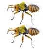 TOYANDONA Figurines d'abeilles, Lot de 2, Modèles réalistes d'abeilles mellifères, Modèles d'insectes éducatifs pour enfants, Décoration de jardin, Figurines d'apprentissage scientifique, Animal