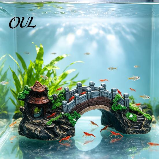 Resin Landscape Decor Aquarium Bridge Ornament, Arch Miniature Fish Tank Decor, Reptile Terrarium Mini Model for Terrarium, Fairy Garden Accessories