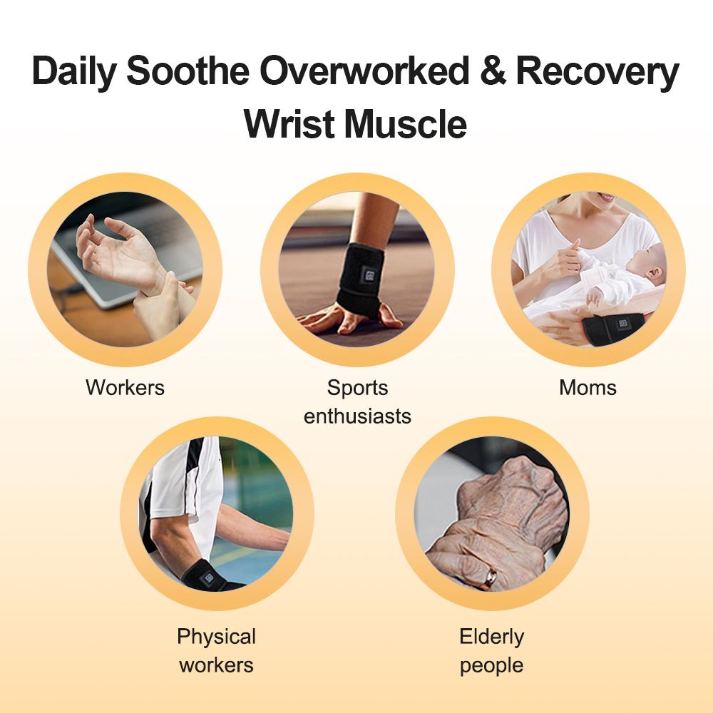 Red Light Therapy Strap 48 660nm & 850nm Wristband Brace LED Infrared Heating Pad Hand Carpal Tunnel Wrist Muscle Relieve Belt