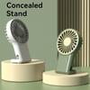 Foldable Handheld Desktop USB Rechargeable Mini Fan Cartoon Design with Hook for Mountaineering Outdoor Home Office Use
