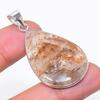 Natural Copper Rutile Gemstone 925 Sterling Silver Jewelry Pendant 1.97" AP-14266