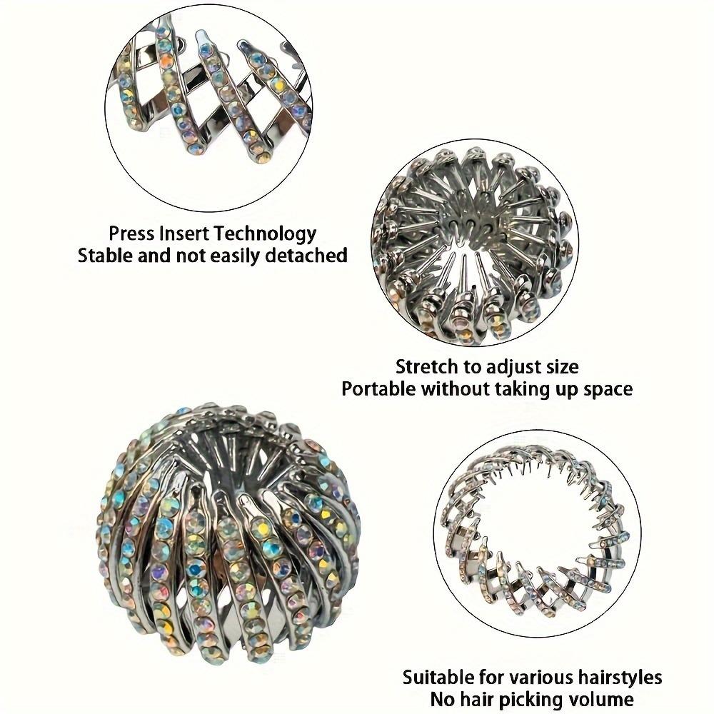 1pc Fashion Shiny Rhinestone Hair Clip Creative Ponytail Hair Grab Headband for Daily Party Wear Women Jewelry Hair Accessories