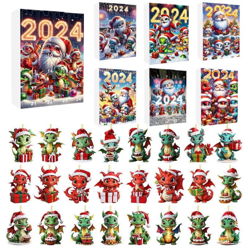Unique Christmas Mystery Box Advent Calendar Countdown With 24 Festive Dragon Charms
