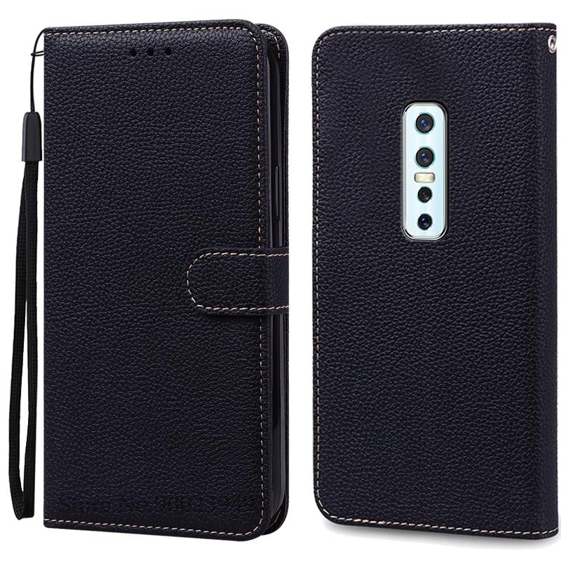 

Для Vivo V17 Pro Чехол Силиконовый Кошелек Флип Кожаный Чехол Для Vivo V17 Pro Чехол Для Телефона С Держателем Для Карт Чехол-Книжка Fundas For Vivo V17 Pro чёрный