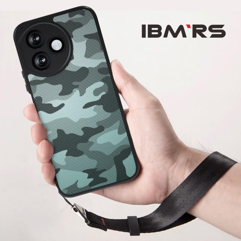 

(Comes with wrist strap)IBMRS for Honor X50i+ Phone Case, Non-Yellowing Shockproof Phone Cover, Anti-Scratch Clear Back (Clear Black Camo)