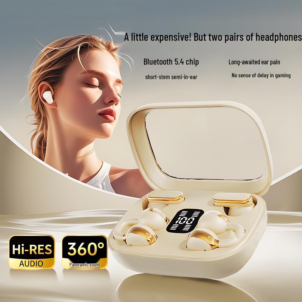 

Бездротові Bluetooth-навушники для пари, подвійна модель - Висока якість звуку, Тривалий час роботи від батареї, Зменшення шуму Apricot