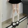 2Pairs Irregular Straps Lolita Lace Stockings Mesh Split Toe Socks JK Lace-up Stockings  Ladies Girl