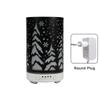 Ultrasonic Air Humidifier 100ml Timing Function Aroma Diffuser Hollowed-out Tree Humidifier Room Scent Diffuser with LED Lights