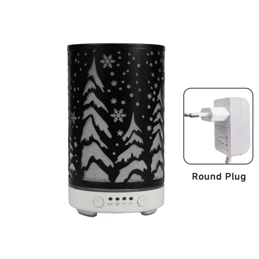 Ultrasonic Air Humidifier 100ml Timing Function Aroma Diffuser Hollowed-out Tree Humidifier Room Scent Diffuser with LED Lights