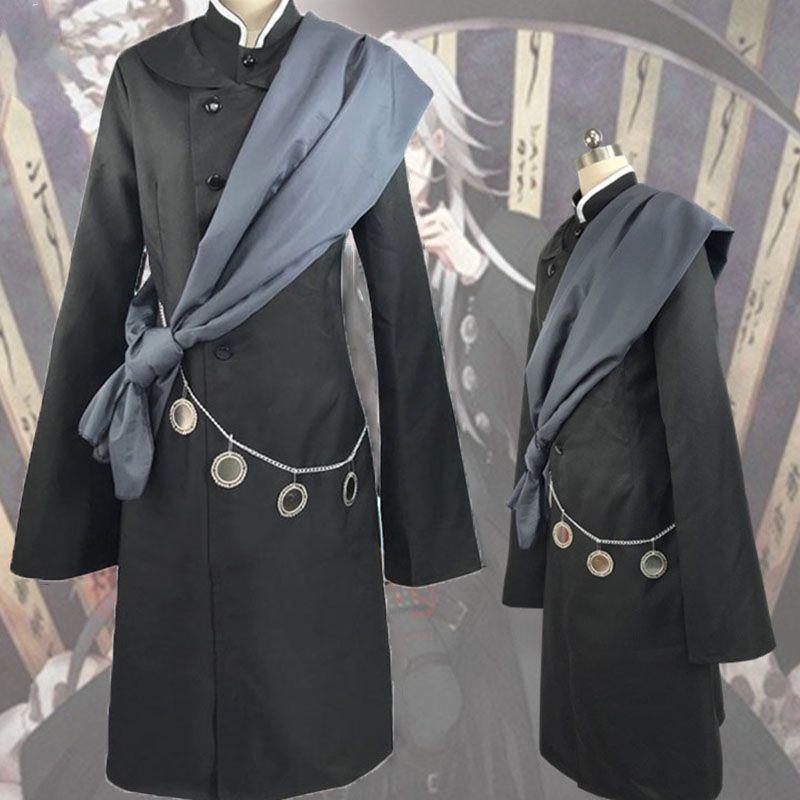 Black New Butler Kuroshitsuji Undertaker Suit Outfit Cosplay Unisexhat Costume
