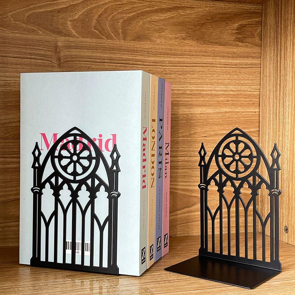 Gothic Book Divider Holder Rust Resistant Display Bookshelf Premium Students Book Ends  Home Office