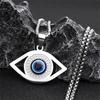 1pc Collier Yeux Bleus Maléfiques Acier Inoxydable Yeux Turcs Bijoux Grecs Yeux Maléfiques