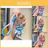 Adorable Acrylic Sand Flow Bunny Keychain Cute Couples Car Bag Key Accessory Gift