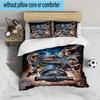 Jura-ssic Dinosaurs Battle 3PCS Bedding set,Ideal for 1pc Duvet Cover And 2pcs Pillowcases Perfect for Fan gift,Ideal for Bedroom, Dormitory