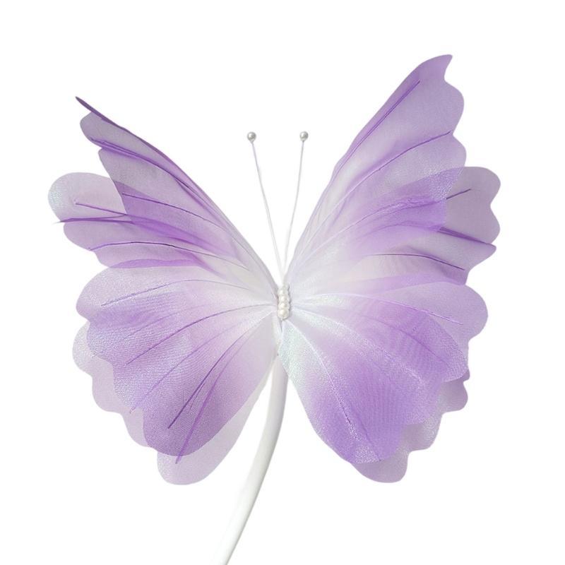 Handgefertigter Gaze-Schmetterling Künstlicher Schmetterling Schmuck Wandkunst Dekoration