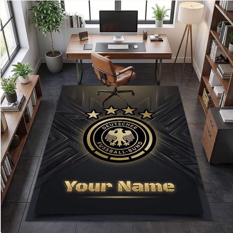 Crystal Velvet Rug Germany national football team Print Custom Name Text Floor Mat Home Decor