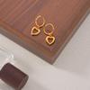 Stainless Steel Irregular Heart Pendant Earrings: Fashionable & High-Class Statement Jewelry