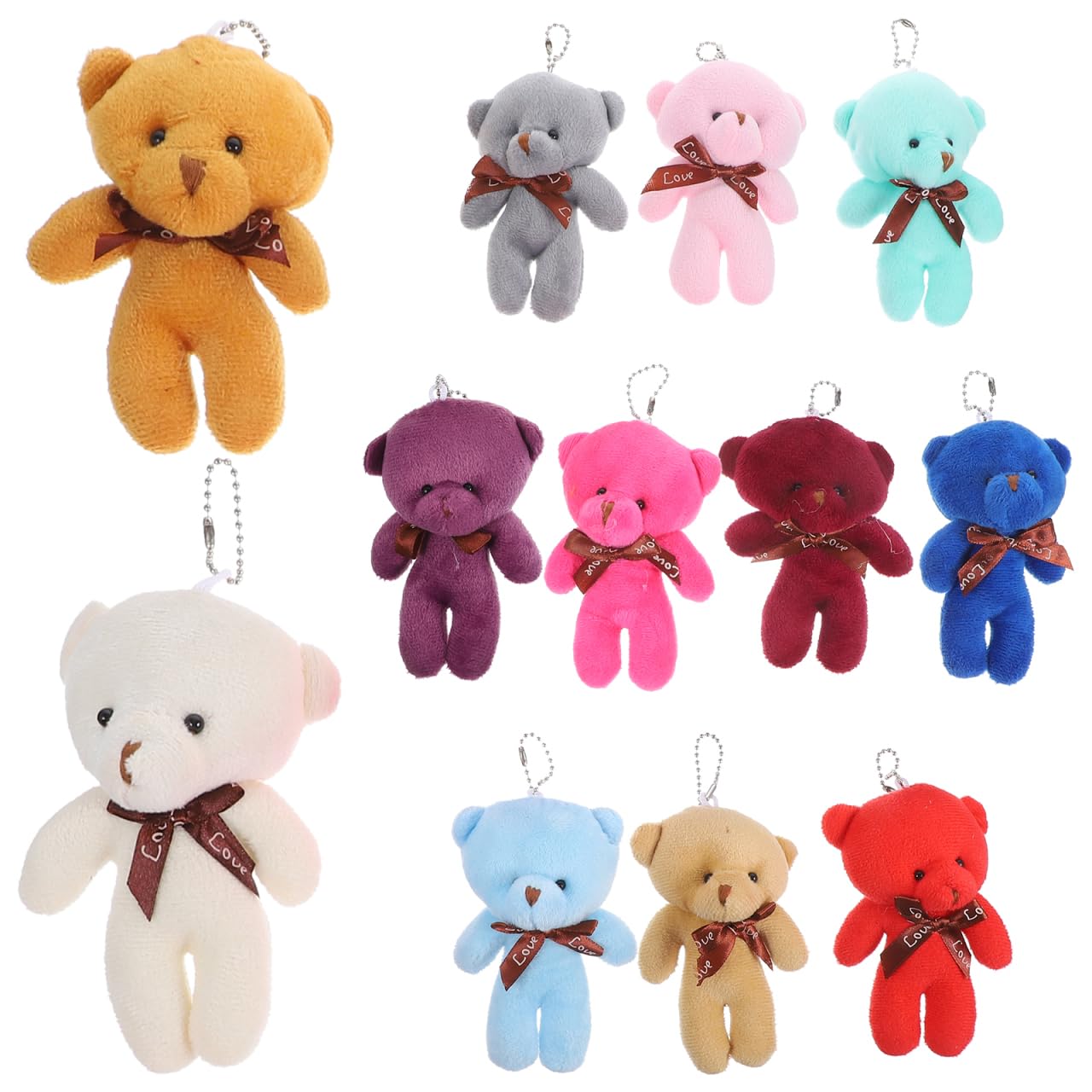 

SUPVOX 12-Piece Mixed Set of Cute Fluffy Bear Keychains with Straps for Graduations, Valentine s Day, Birthdays, Weddings, and Parties. Perfect as a