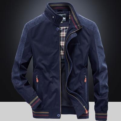 Spring and Autumn Popular Men's Stand-up Collar New Jacket Business Youth Casual Loose Large Size Coat Men