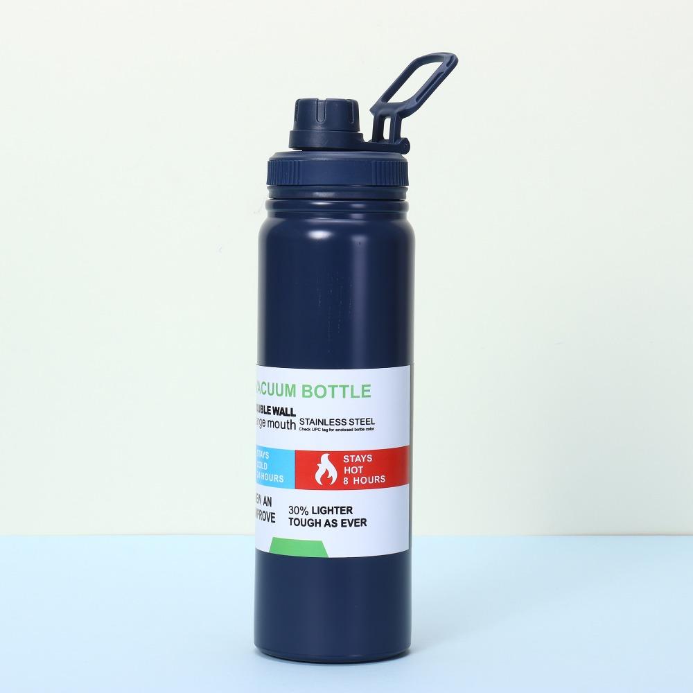 

1000ML Outdoor Water Bottle Multi Capacity Colorful Steel Thermal Mug Keeps Cold and Heat Double Wall Space Bottle Outing темно-синього кольору