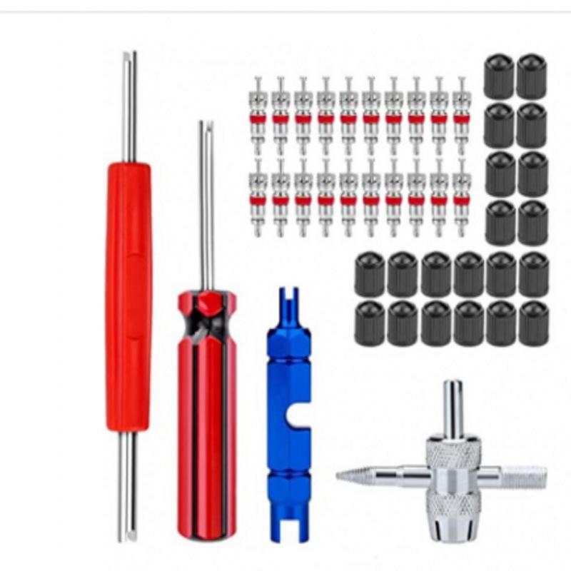 Electric Car Tire Valve Core Wrench Set: Four-in-One Repair & Installation Tool