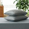 Pure Cotton Jersey Striped Bedding Set: Pillowcase, Duvet Cover, Fitted Sheet - Ideal for Dorms