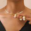 Elegant Heart Pendant Necklace & Earring Set for Women – Versatile Jewelry Duo