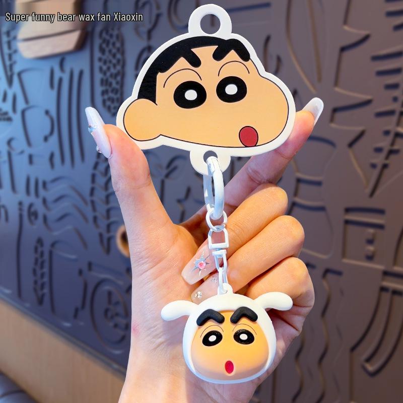 Genuine Crayon Shin-chan Kung Fu Keychain Backpack Pendant Anime Doll
