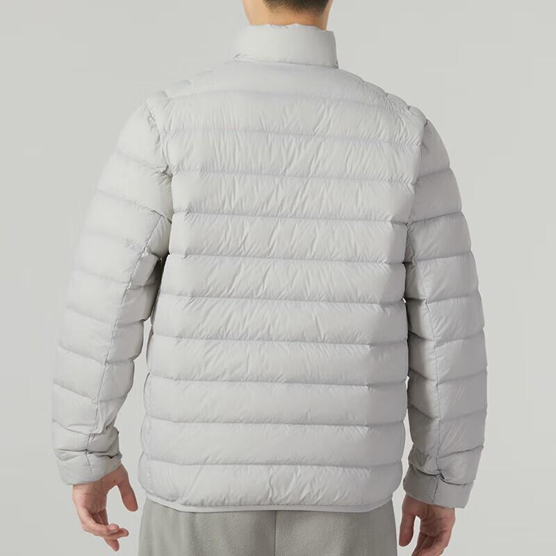 Under Armour Solid Color Stand Collar Quilted Down Jacket Breathable Knitted Sports Pants Casual Sports Set 23600804-009+23600703-014