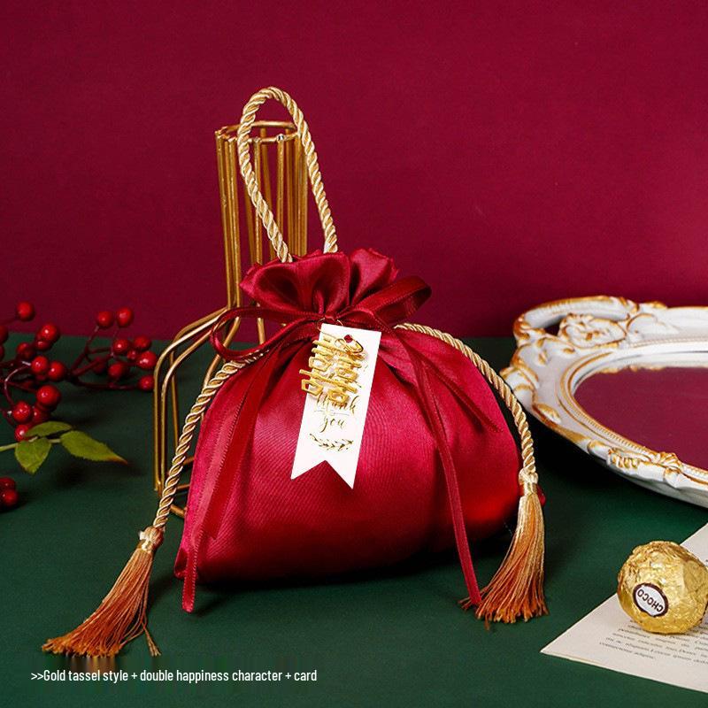 Elegant Wedding Candy Gift Handbag: High-End Handheld Sugar Box