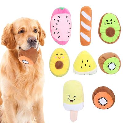 8 ks žvýkacích plyšových hraček pro psy, štěňata, hračky se zvukem, interaktivní tréninkové hračky pro domácí mazlíčky