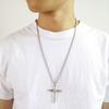 1PC Steel Nail Shaped Cross Pendant Necklace for Boys, Black/Golden/coppery Finish