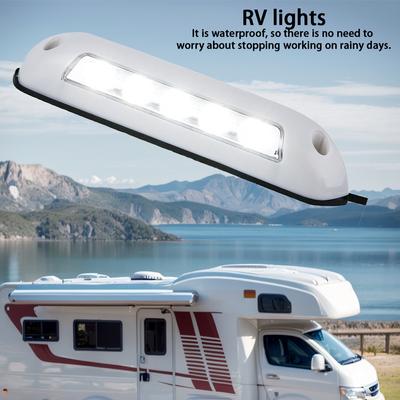 12V obytný automobil karavan interiérové nástenné lampy 6000K vodotesná svetelná lišta 10 LED RV dodávka kempingová vonkajšia lampa univerzálne príslušenstvo pre RV