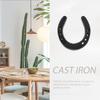 Large Cast Iron Horseshoe Wall Hanging Metal Wall Sculpture Horseshoe Shaped Figurines Iron Wall Art Sculptures Horseshoe