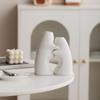 Wabi-Sabi Ceramic Vase Pair: Elegant Art Decor for TV Cabinet & Living Room