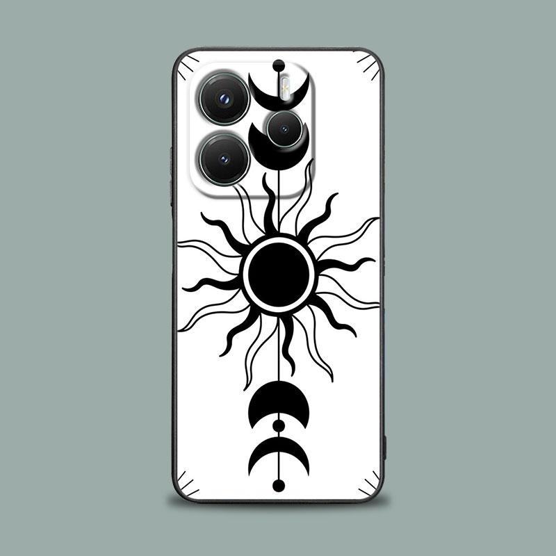 Handyhülle für Xiaomi Redmi 15C 14C 12C 13C Redmi Note 15 14 13 12 11 10 Pro Plus 12S Hülle Sonne Mond Tarotkarte Astrologie Magie