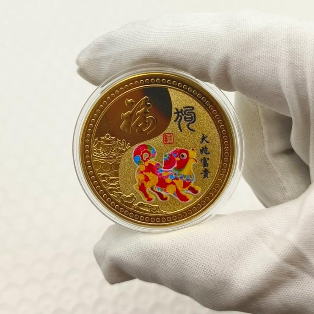 Tolv stjärntecken, Färgglada minnesmedaljer, Guld- och silverpläterade, Tolv stjärnteckensmynt, Metallhantverk, Små presenter