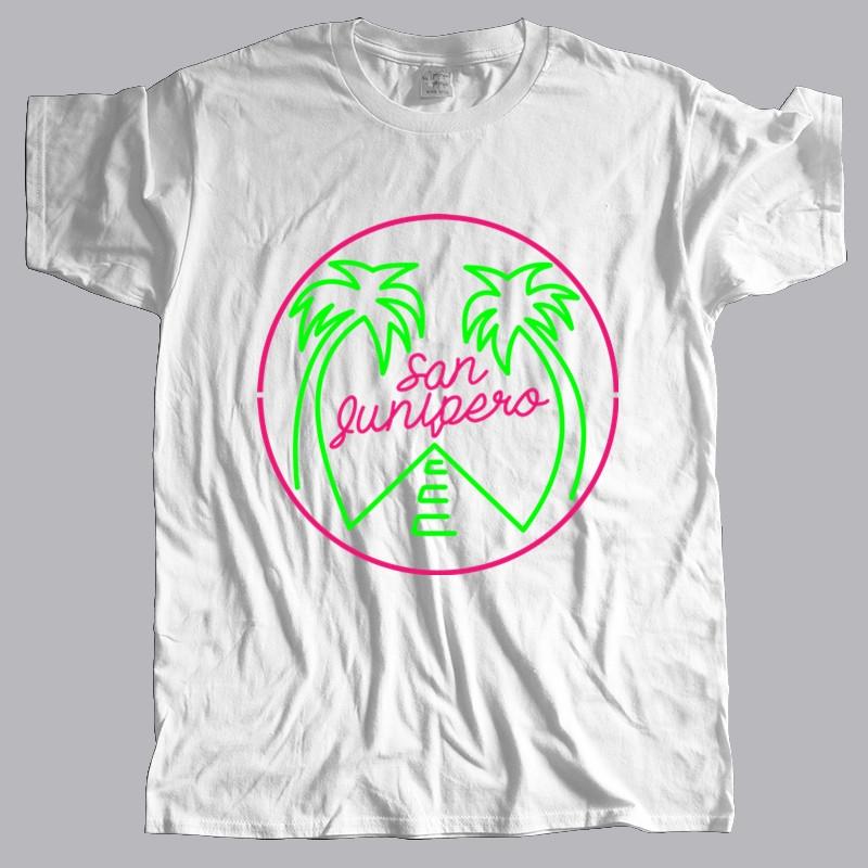 Neu angekommenes Herren-T-Shirt Sommer Hot San Junipero TV-Show T-Shirts Herren Grafik Freizeit-T-Shirts viele Farben Oberteile Mode Unisex-Tees