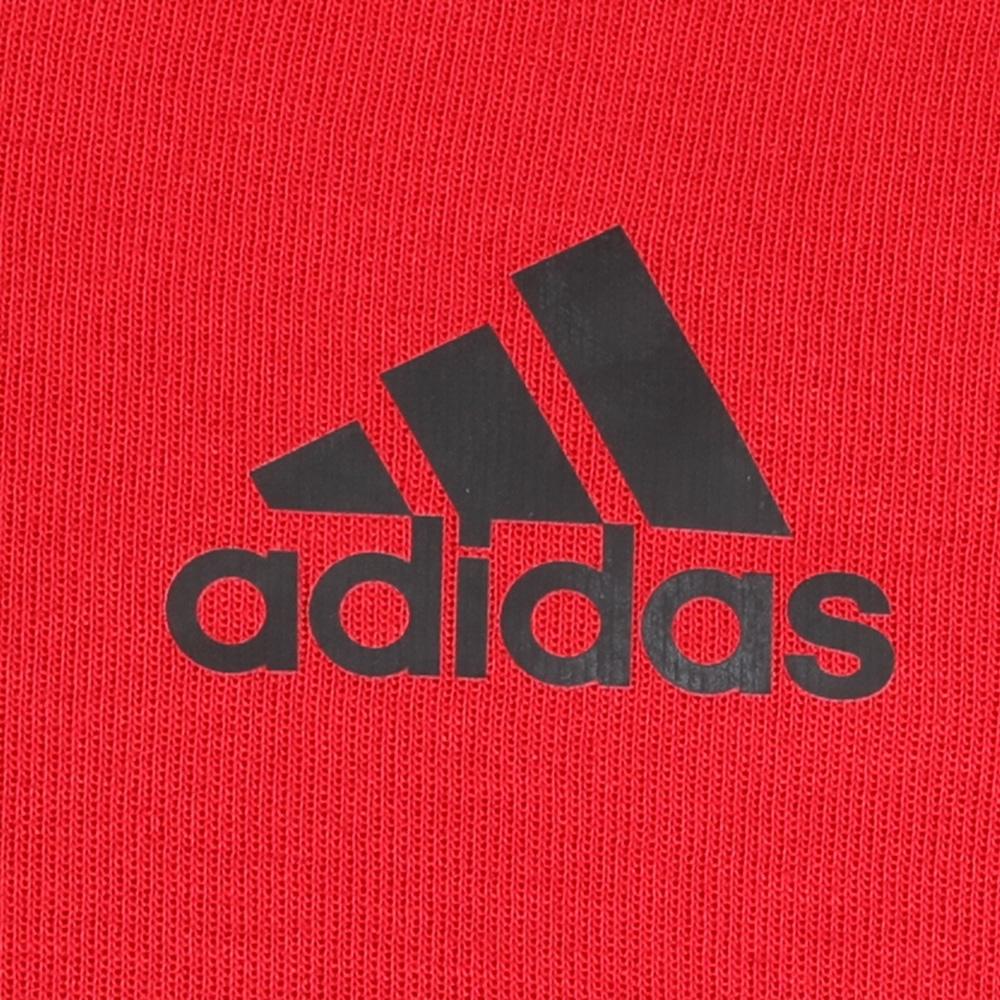 Adidas Logo Zip-Up Knit Hoodie Men Outerwear Red GP8604